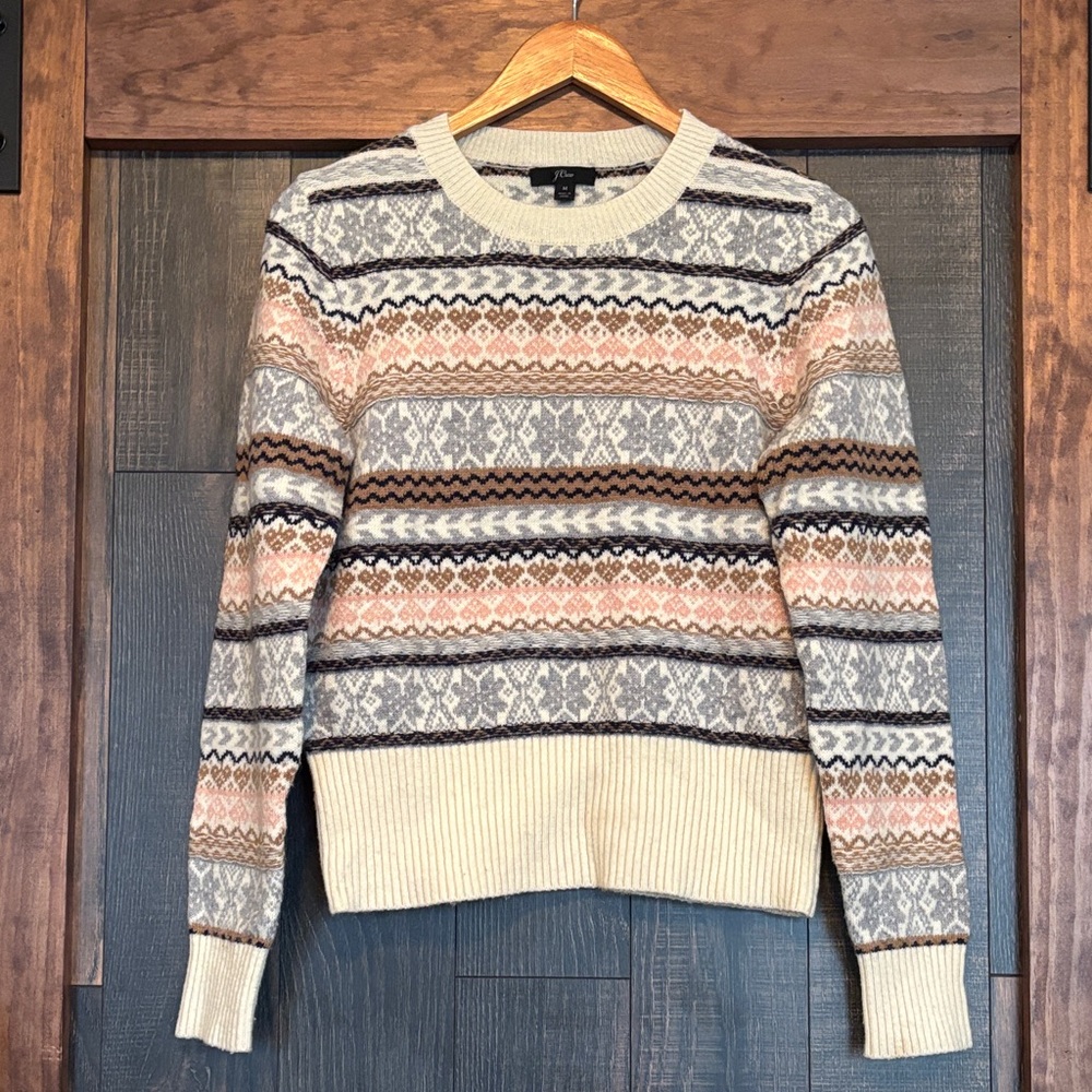 J. Crew Snowflake Wool Sweater - Picture 1 of 6